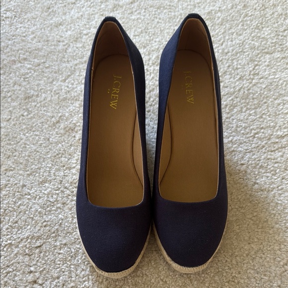 🆕 J.Crew Navy Espadrilles - Picture 1 of 9